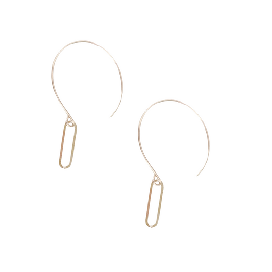 Sterling Silver Paperclip Drop Earrings