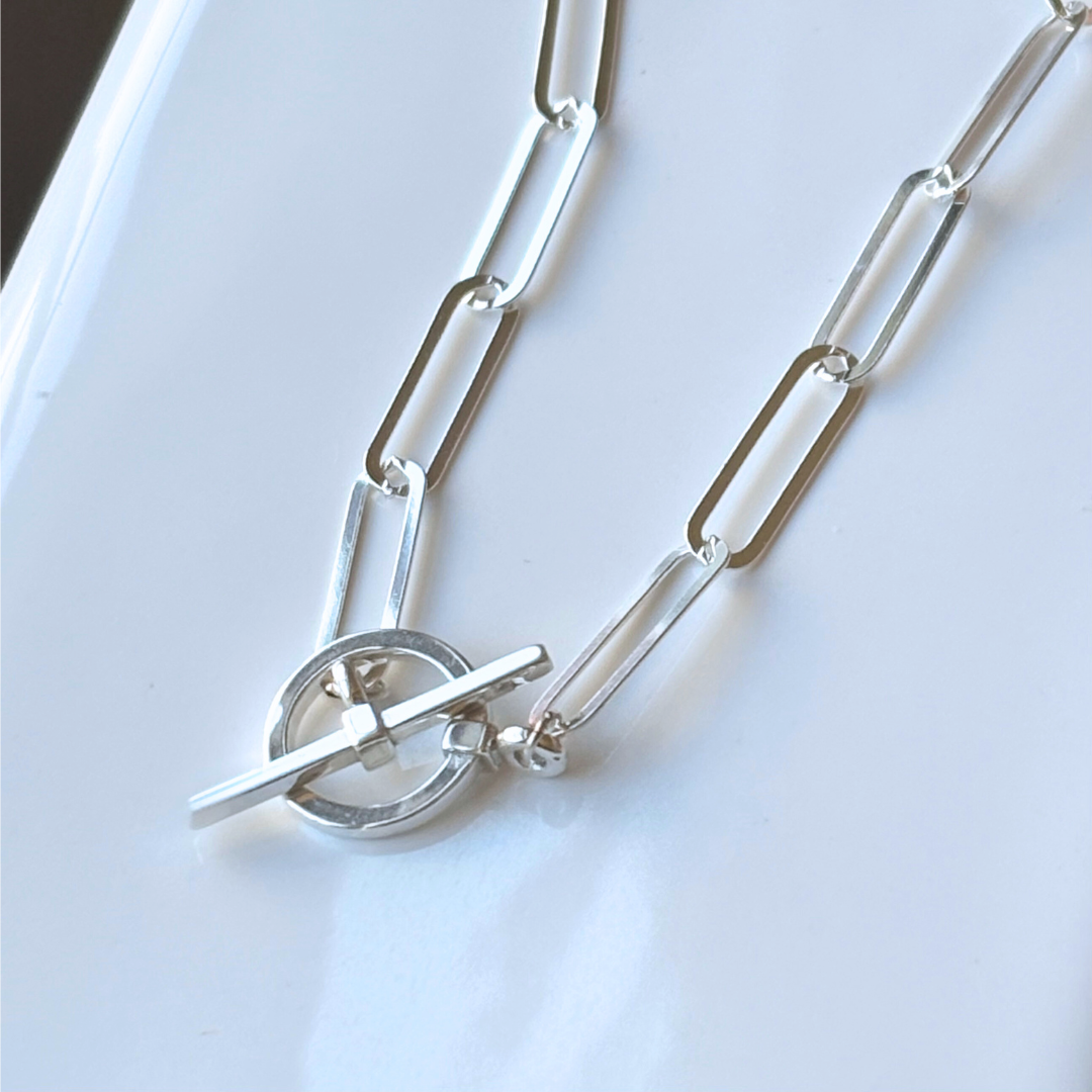 Sterling Silver Paperclip Necklace