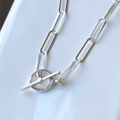 Sterling Silver Paperclip Necklace