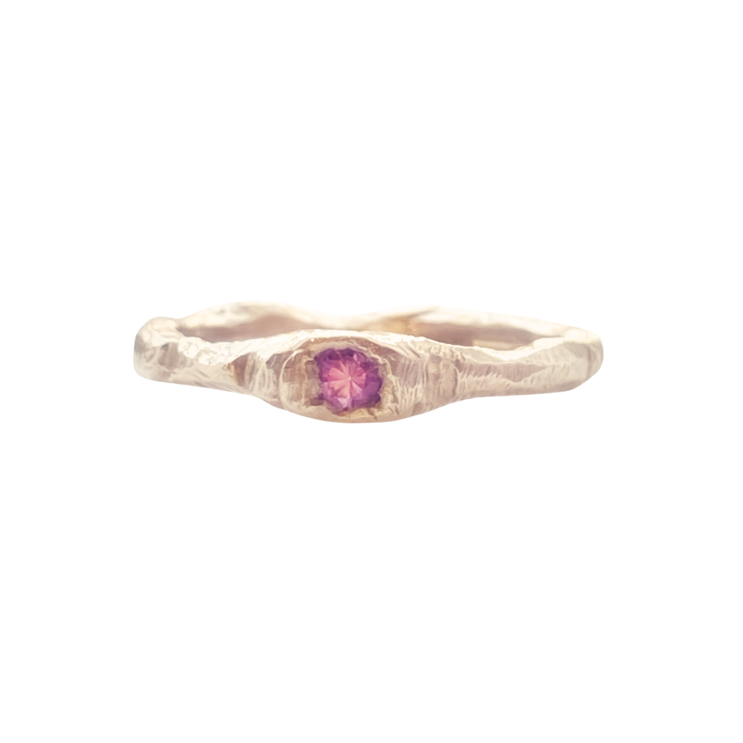 Size 7 Pink Sapphire 10k Yellow Gold Petra Ring or 14k