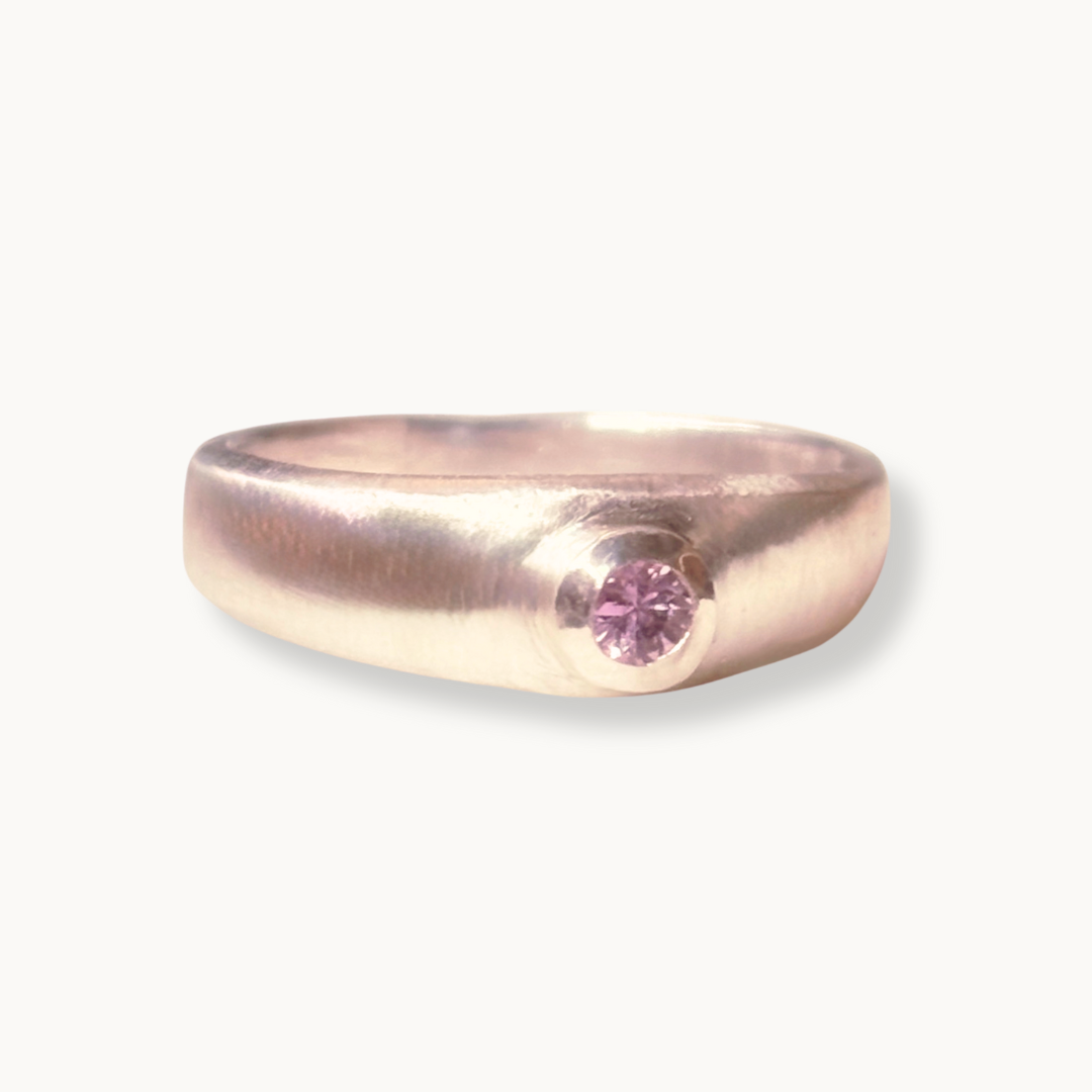 Gold Pink Sapphire Ring