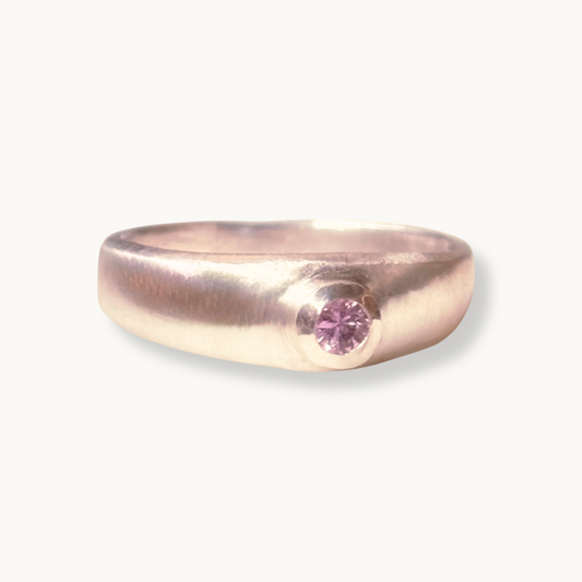 Gold Pink Sapphire Ring