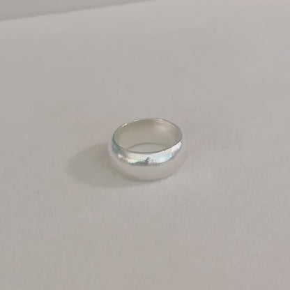 Sterling Silver Chunky Dome Band - Wide Statement Ring