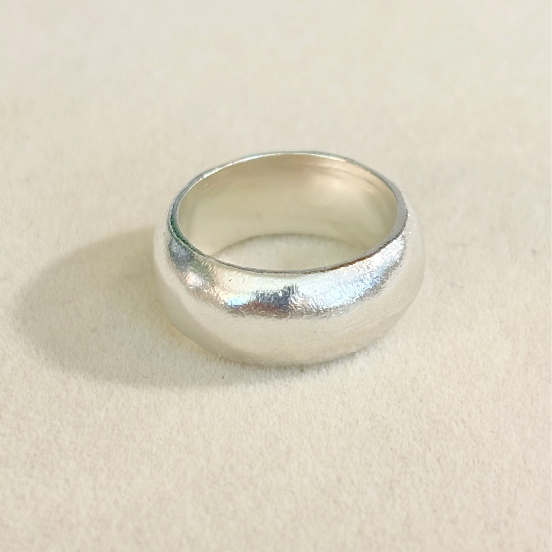 Sterling Silver Chunky Dome Band - Wide Statement Ring