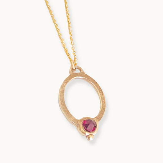 Gold Ruby Necklace