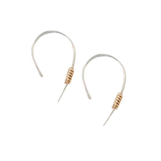 Sterling Silver Silhouette Ear Threader Earrings 14k Gold-filled Twist