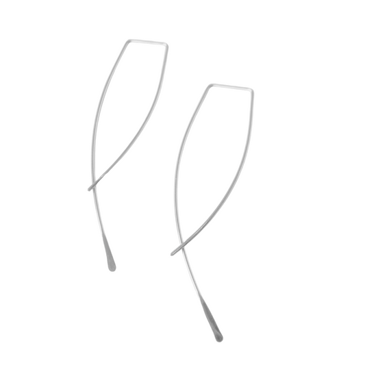 Sterling Silver Wisp Ear Threader Earrings