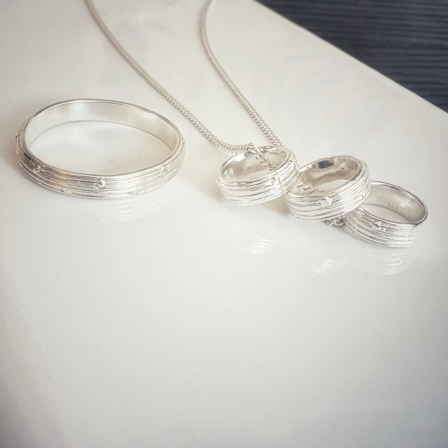 Sterling Silver Triad Necklace