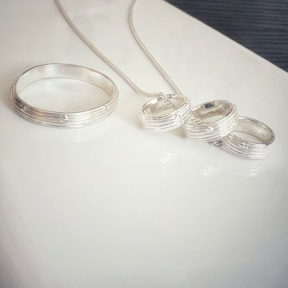 Sterling Silver Triad Necklace