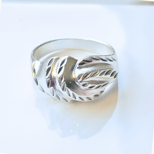 Sterling Silver Sculptural Tapered Dome Ring