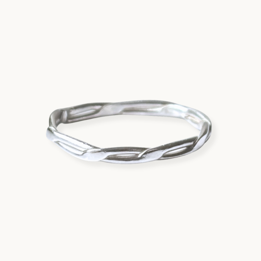 Sterling Silver Wide Twist Stacking Ring