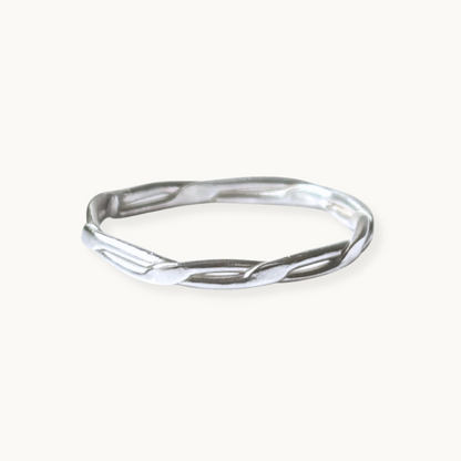 Sterling Silver Wide Twist Stacking Ring