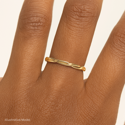 Sterling Silver Wide Twist Stacking Ring